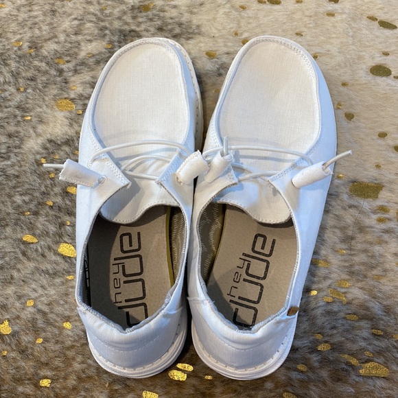 Hey Dude | Shoes | Nwot Wendy Chambray White Hey Dudes | Poshmark